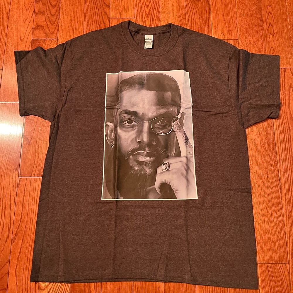 Malcolm/Nipsey T shirt Gray.  XL never worn brand new.